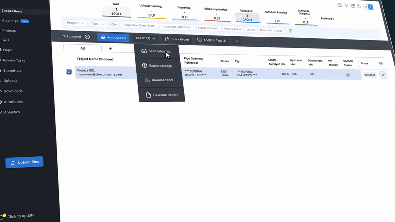 An official PIONEER demonstration shows inspection records managed in one interface. The platform organizes review and delivery as well as recognition.