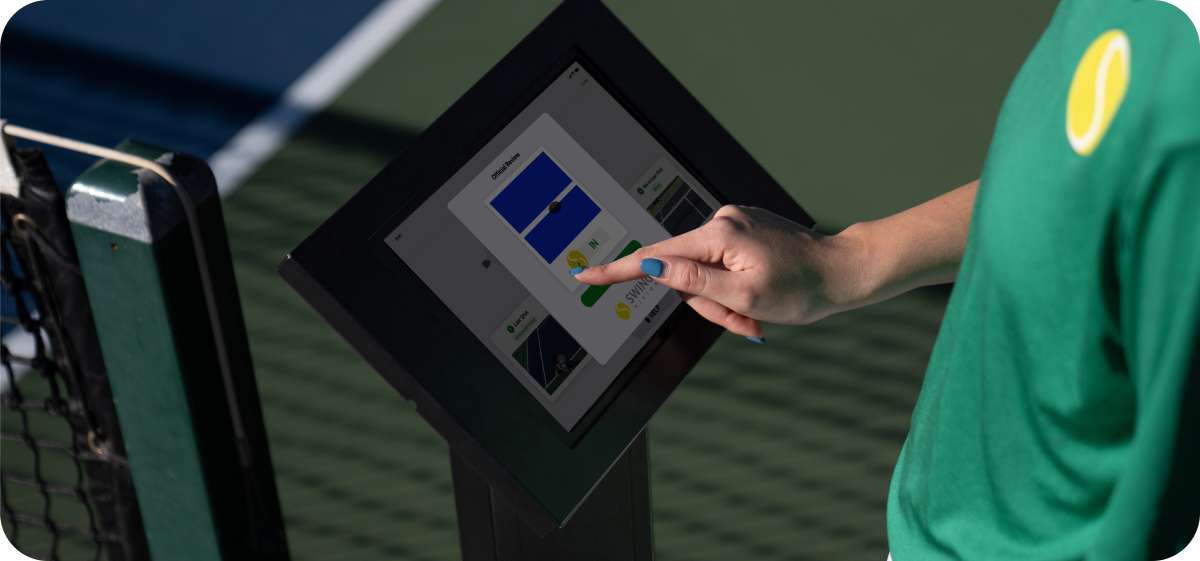 The courtside operating terminal included with Swing Court.