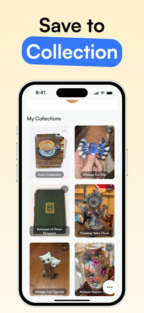 Curio organizes identified objects into collections.