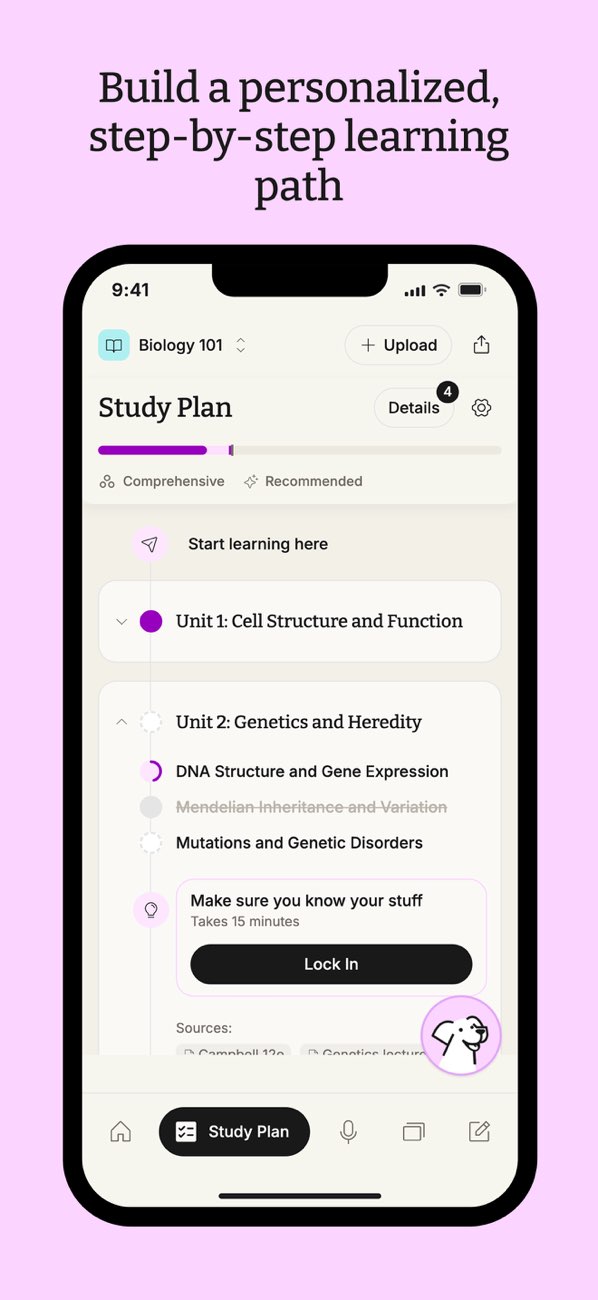 StudyFetch学习计划界面