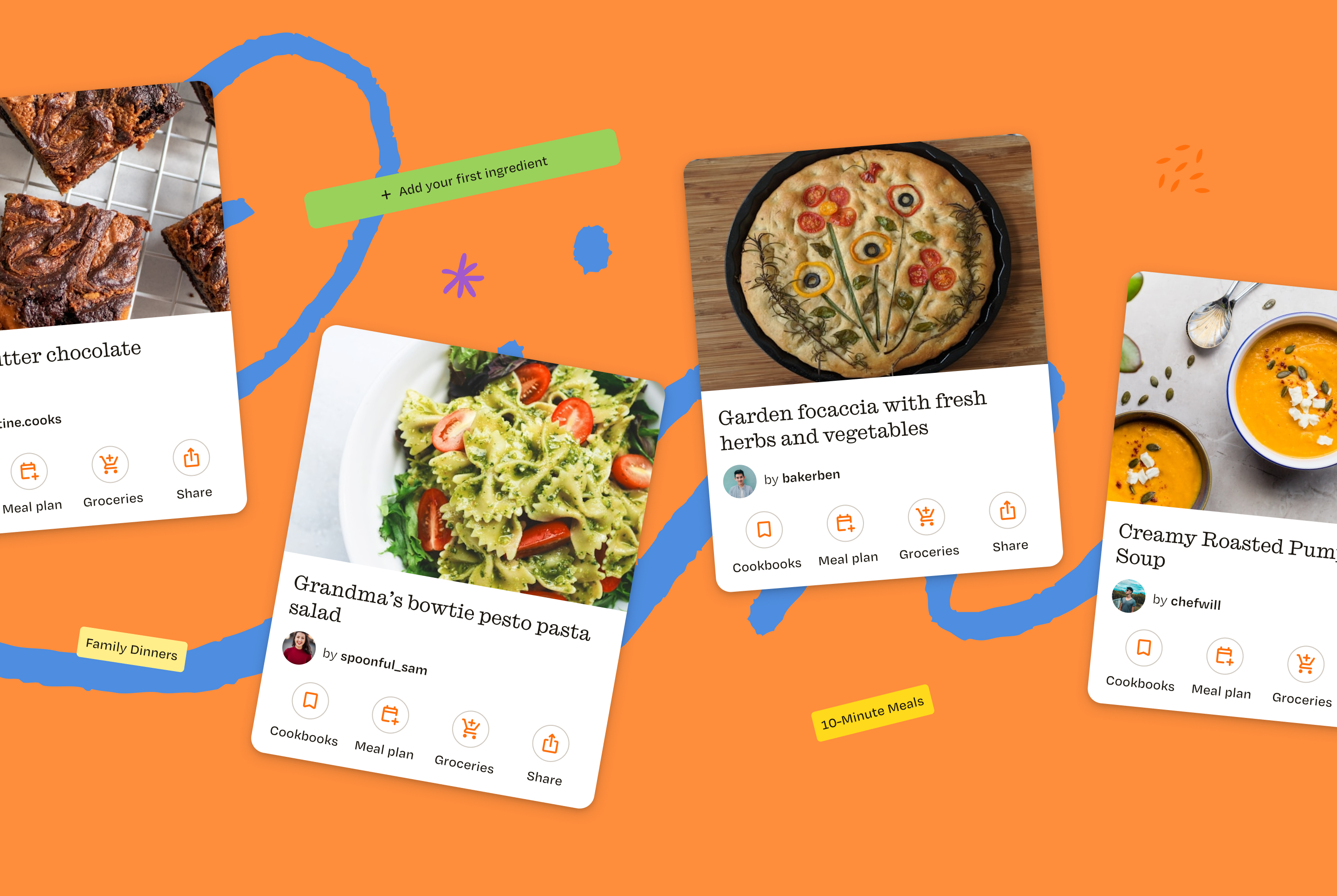 Recipe cards shown on ReciMe’s website