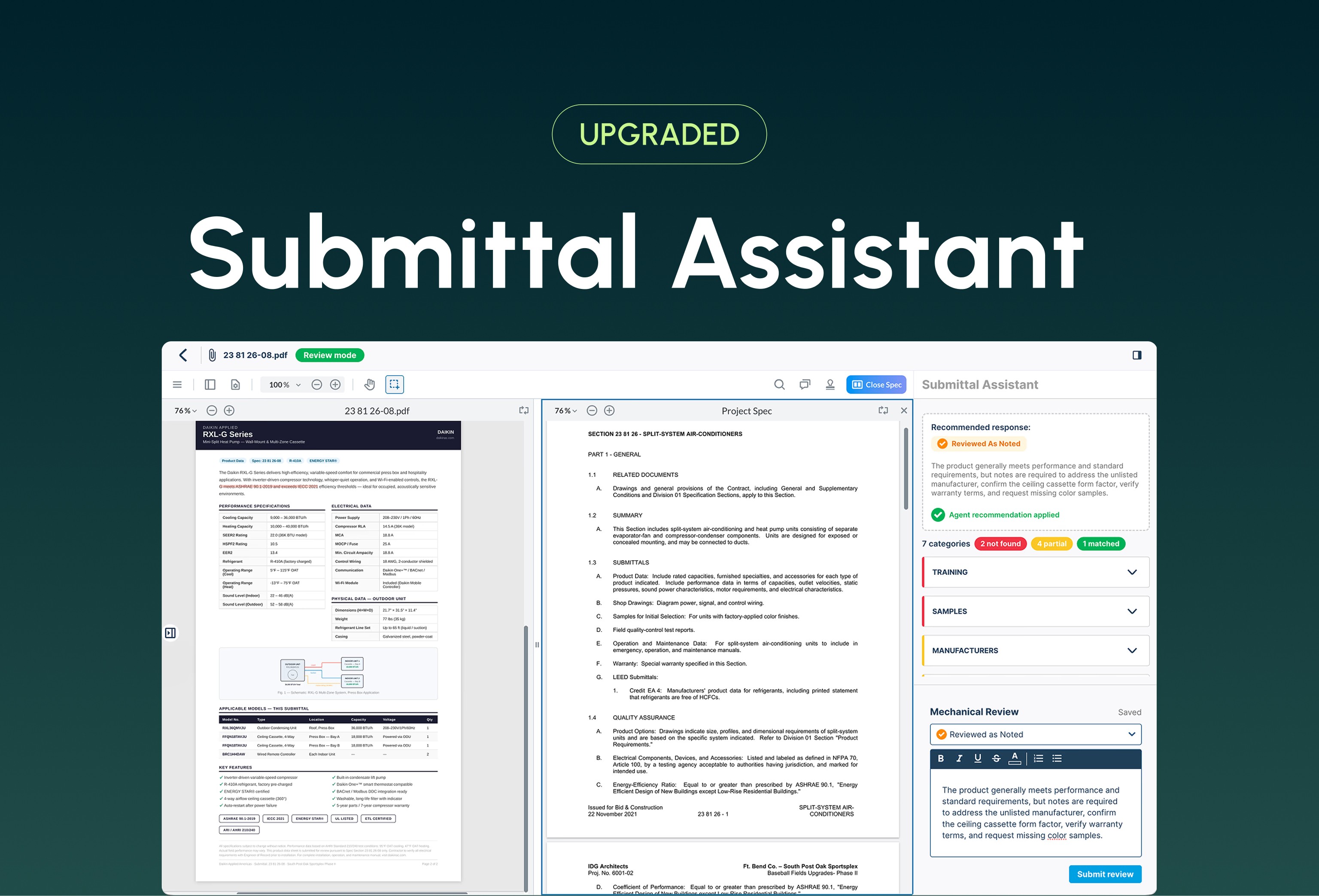 Part3’s official interface places the submitted document, project specification, and AI review guidance in one workspace
